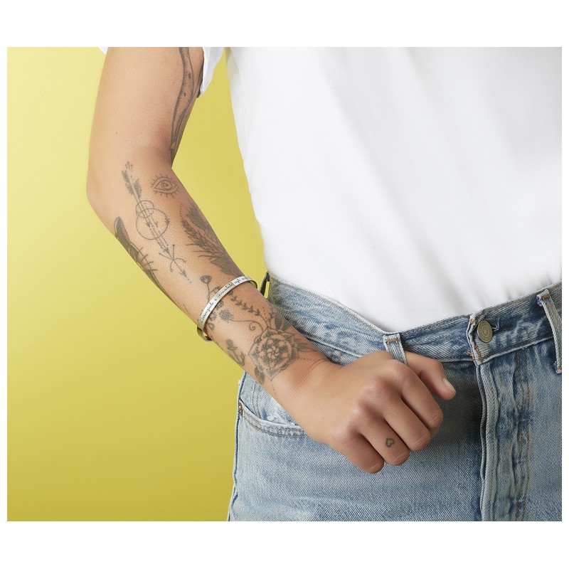 Bracciale rigido "L'essenziale è invisibile agli occhi" - immagine 2