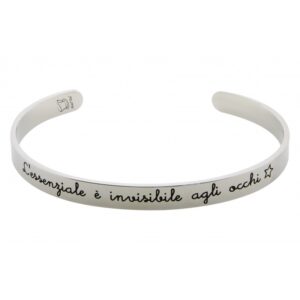 Bracciale rigido "L'essenziale รจ invisibile agli occhi"