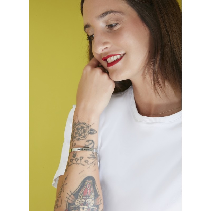 Bracciale rigido "Sorridi sempre" - immagine 2