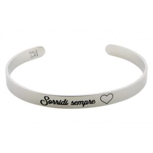 Bracciale rigido "Sorridi sempre"