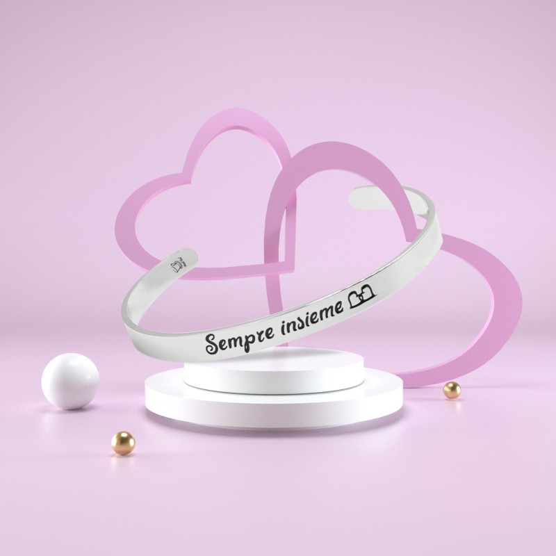 Bracciali rigido "Sempre insieme" - immagine 3