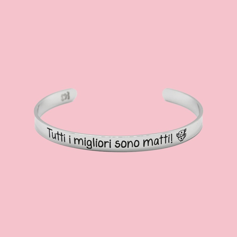 Bracciali rigido "Tutti i migliori sono matti" - immagine 2