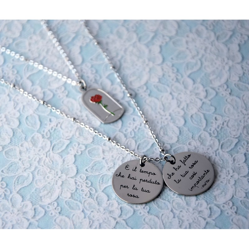 Collana "Rosa del Piccolo Principe n°2" - immagine 2