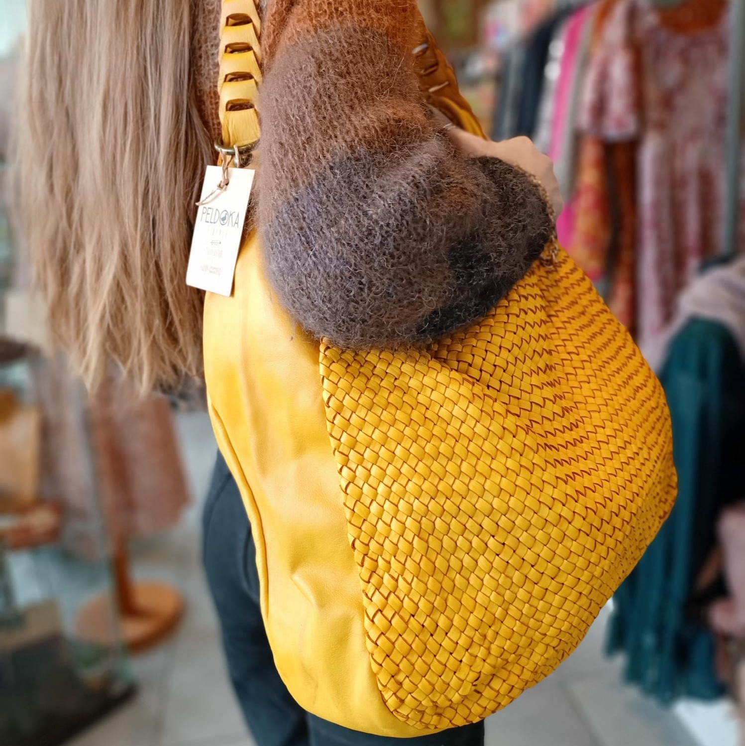 Borsa intreccio Yellow 1