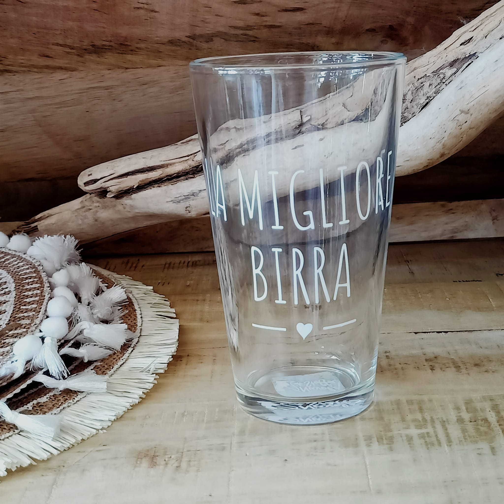 Bicchiere vetro "la migliore birra"