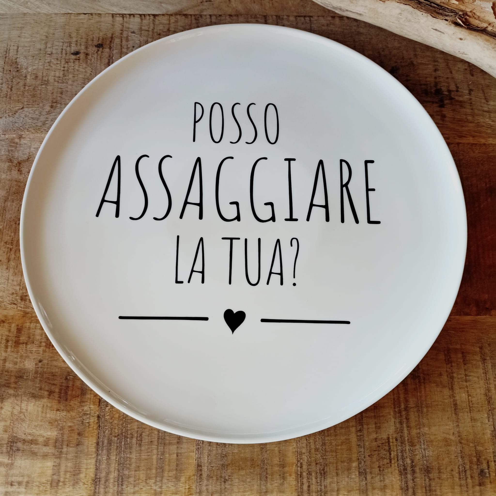 Piatto pizza “posso assaggiare la tua?”