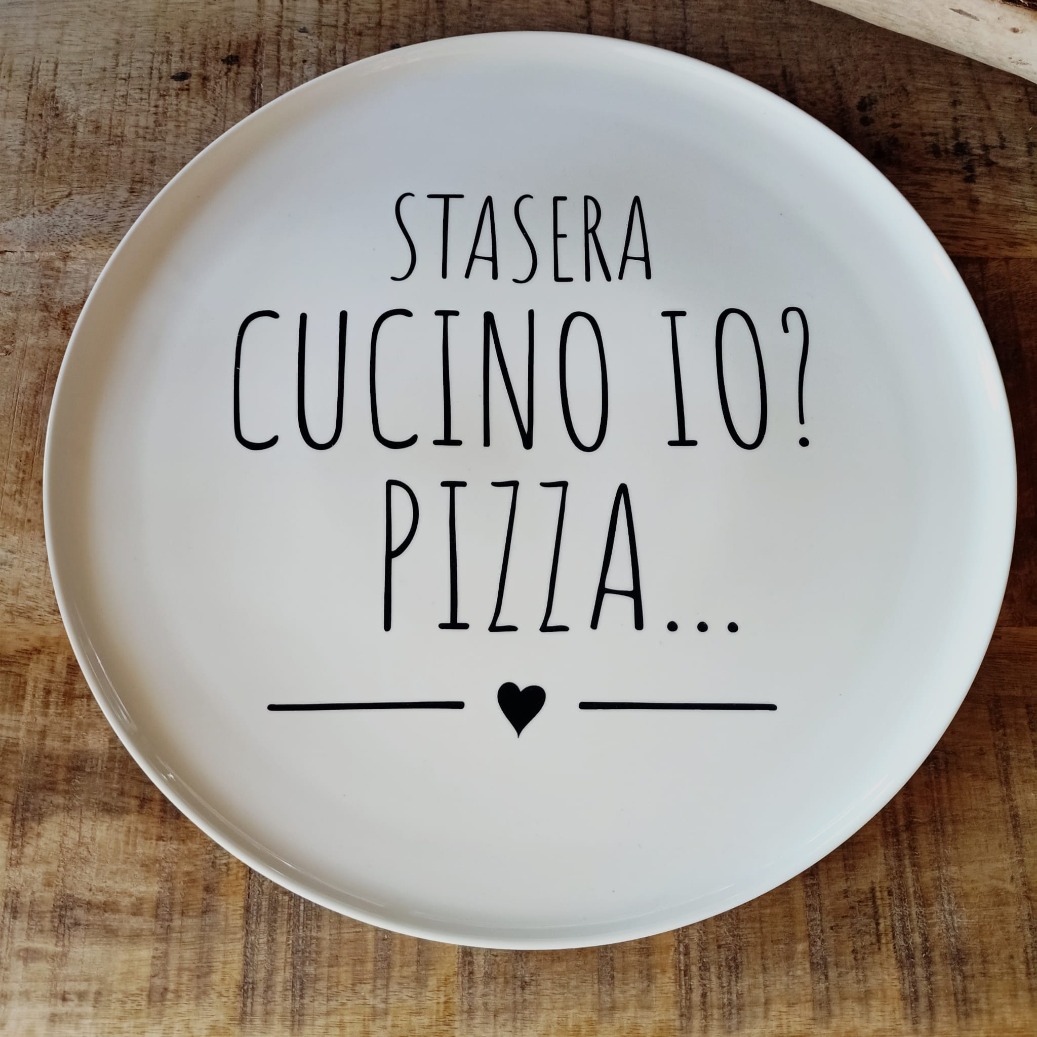 Piatto pizza “stasera cucino io? Pizza..."