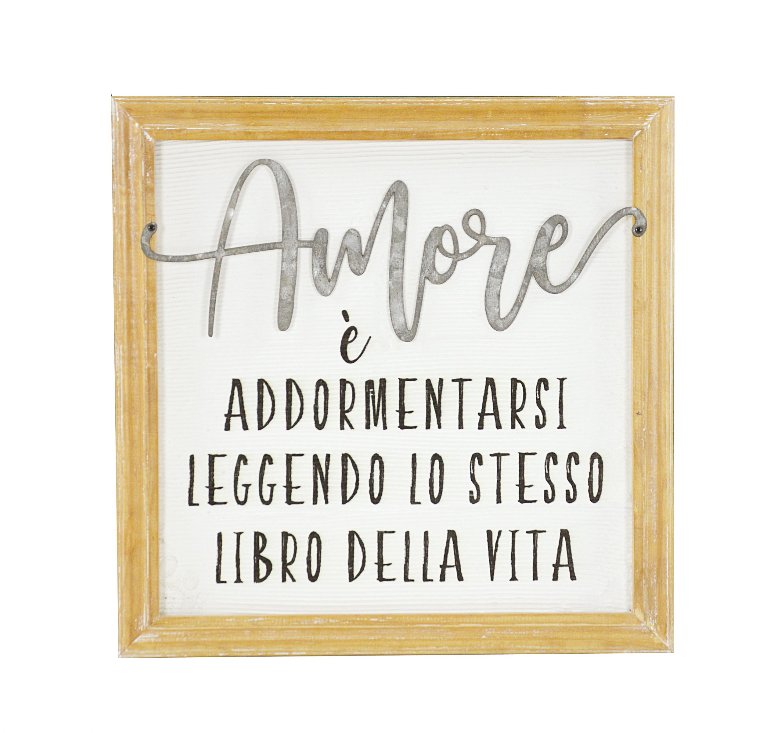 quadretto scritta amore è addormentarsi leggendo