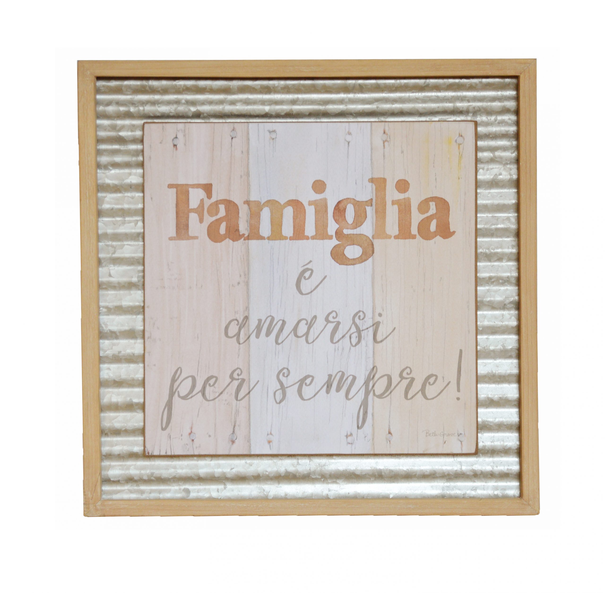 Quadretto scritta la famiglia è amarsi per sempre