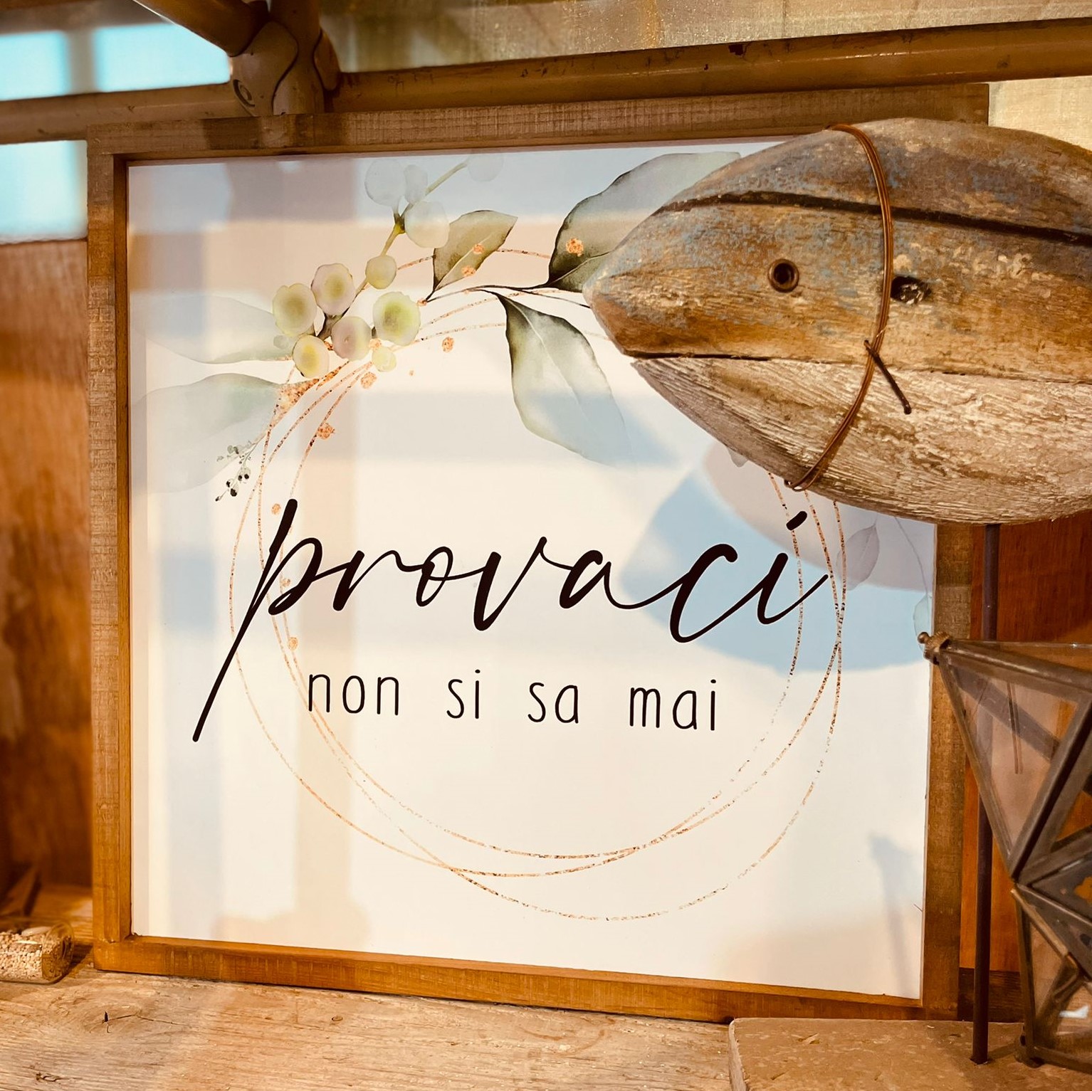 Quadretto scritta provaci non si sa mai