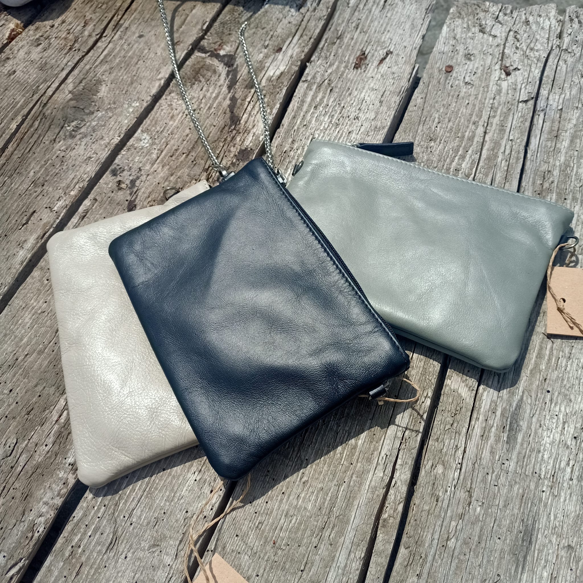 Pochette in vera pelle
