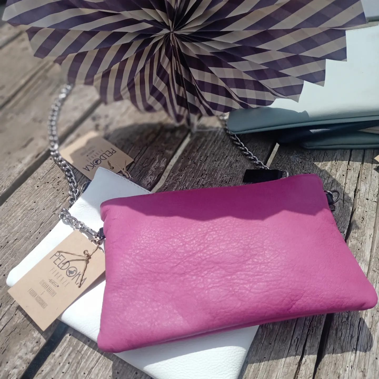 Pochette in vera pelle