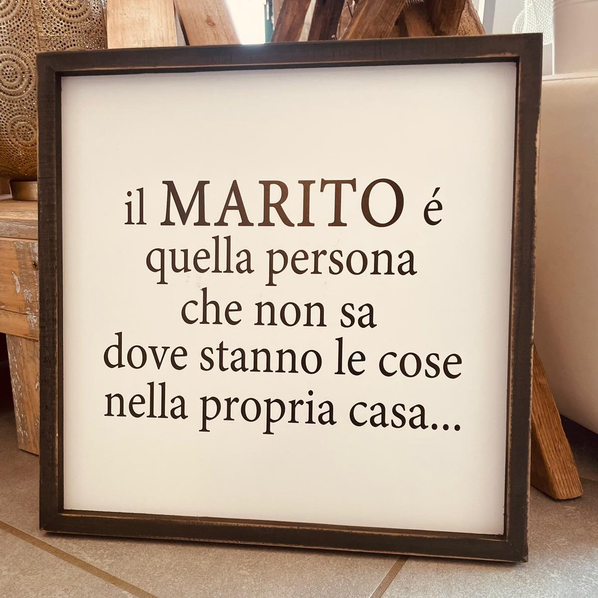 Quadretto scritta mio marito è