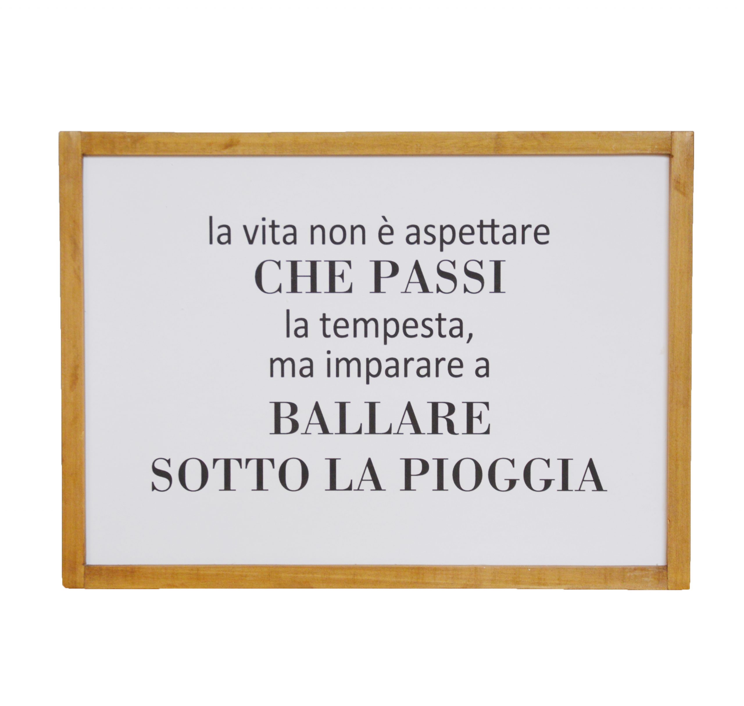 Quadretto scritta la vita non è