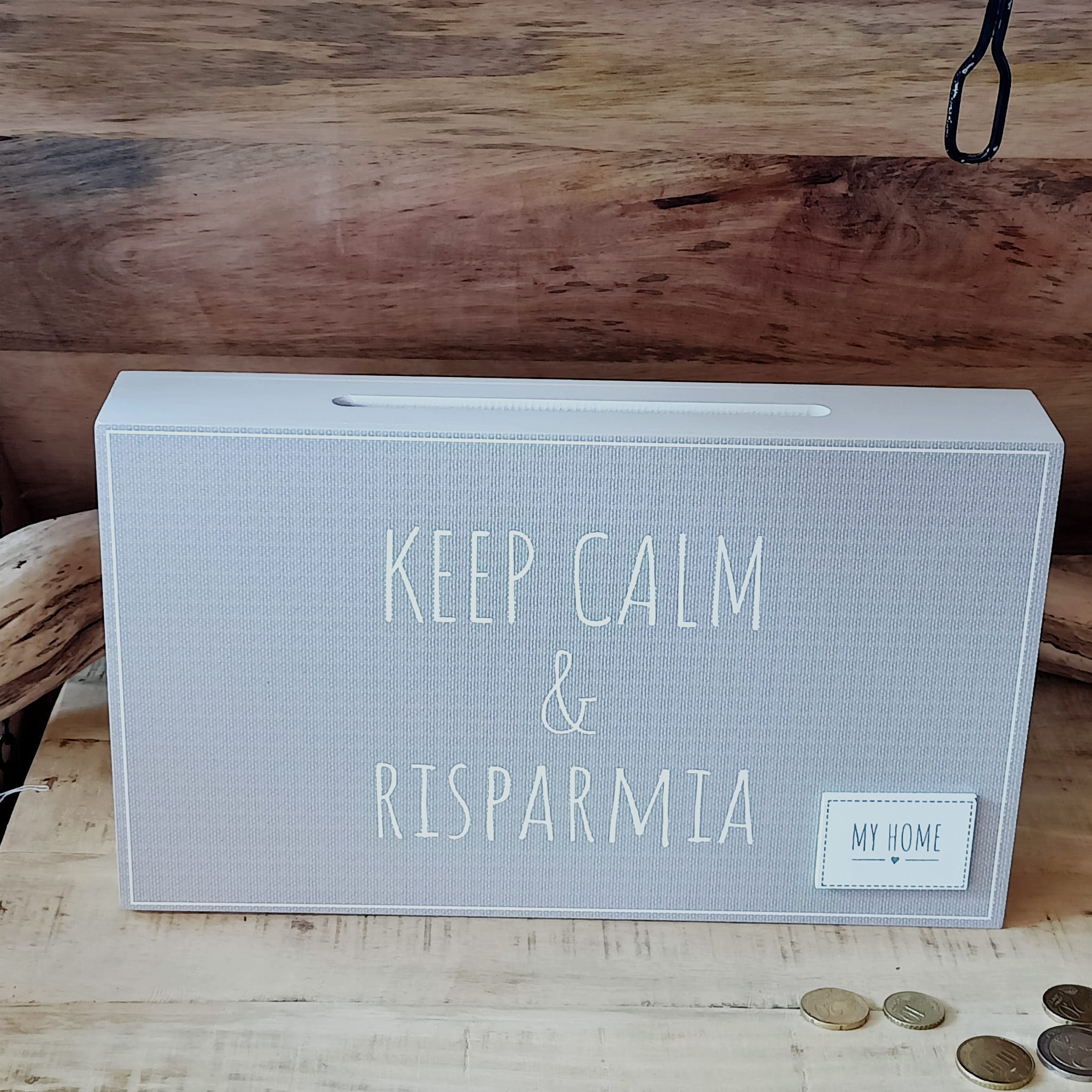 Salvadanaio "Keep calm & risparmia"