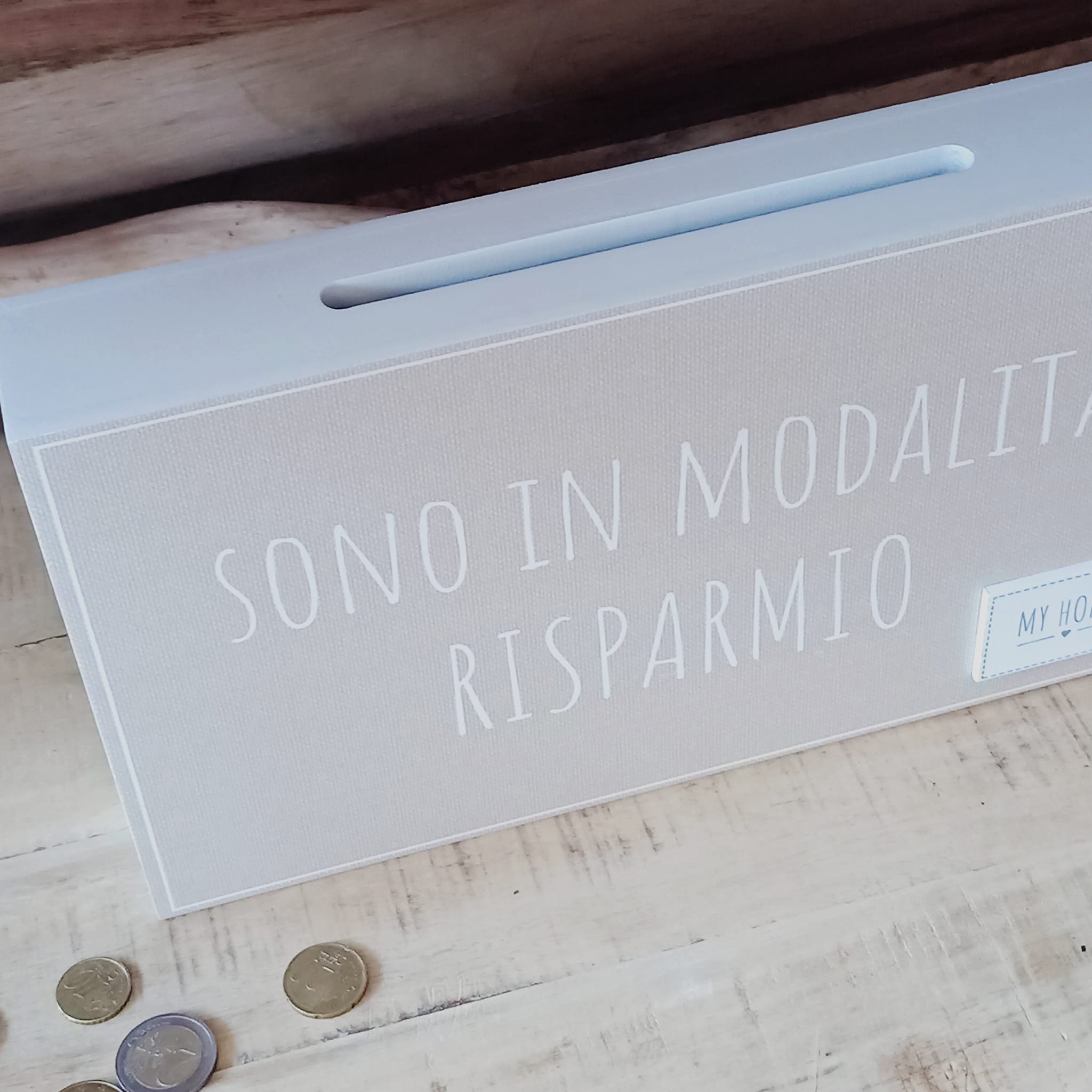 Salvadanaio "Sono in modalità risparmio"