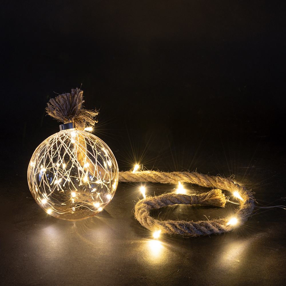 Palla luminosa decoro righe