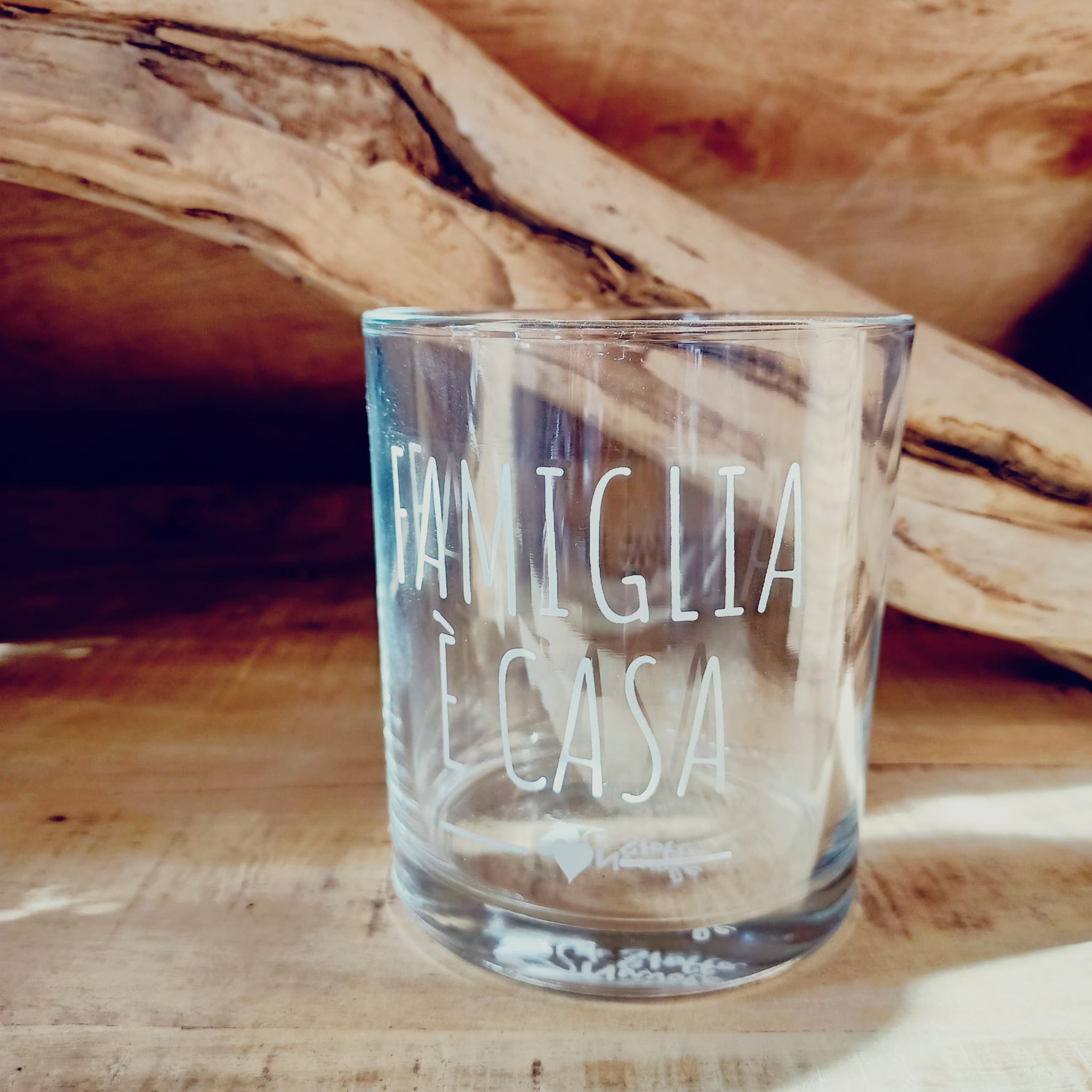 Bicchiere acqua "Famiglia è casa"