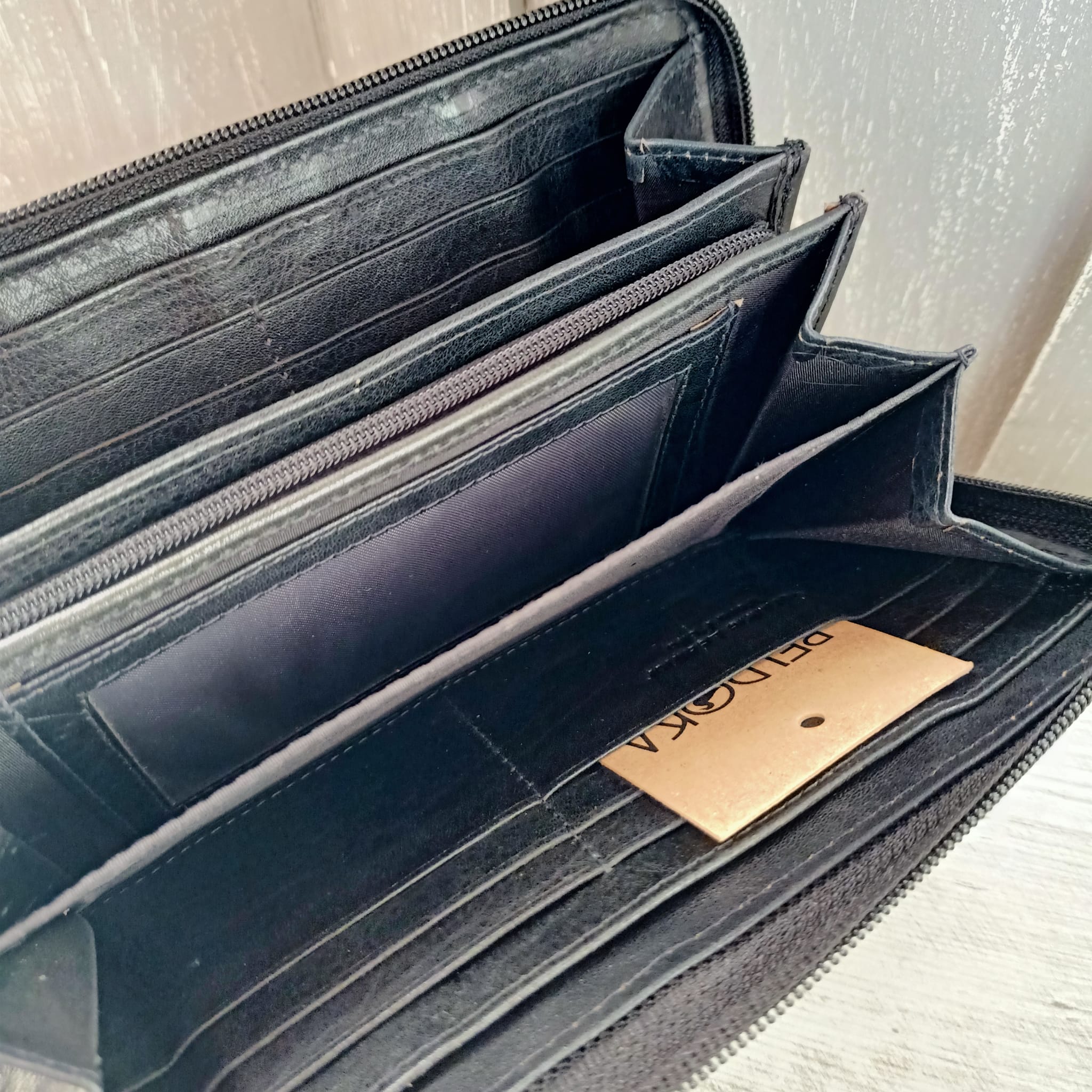 Portafoglio donna in pelle nero