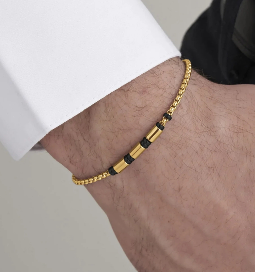 Bracciale Acciaio IP Gold - immagine 2
