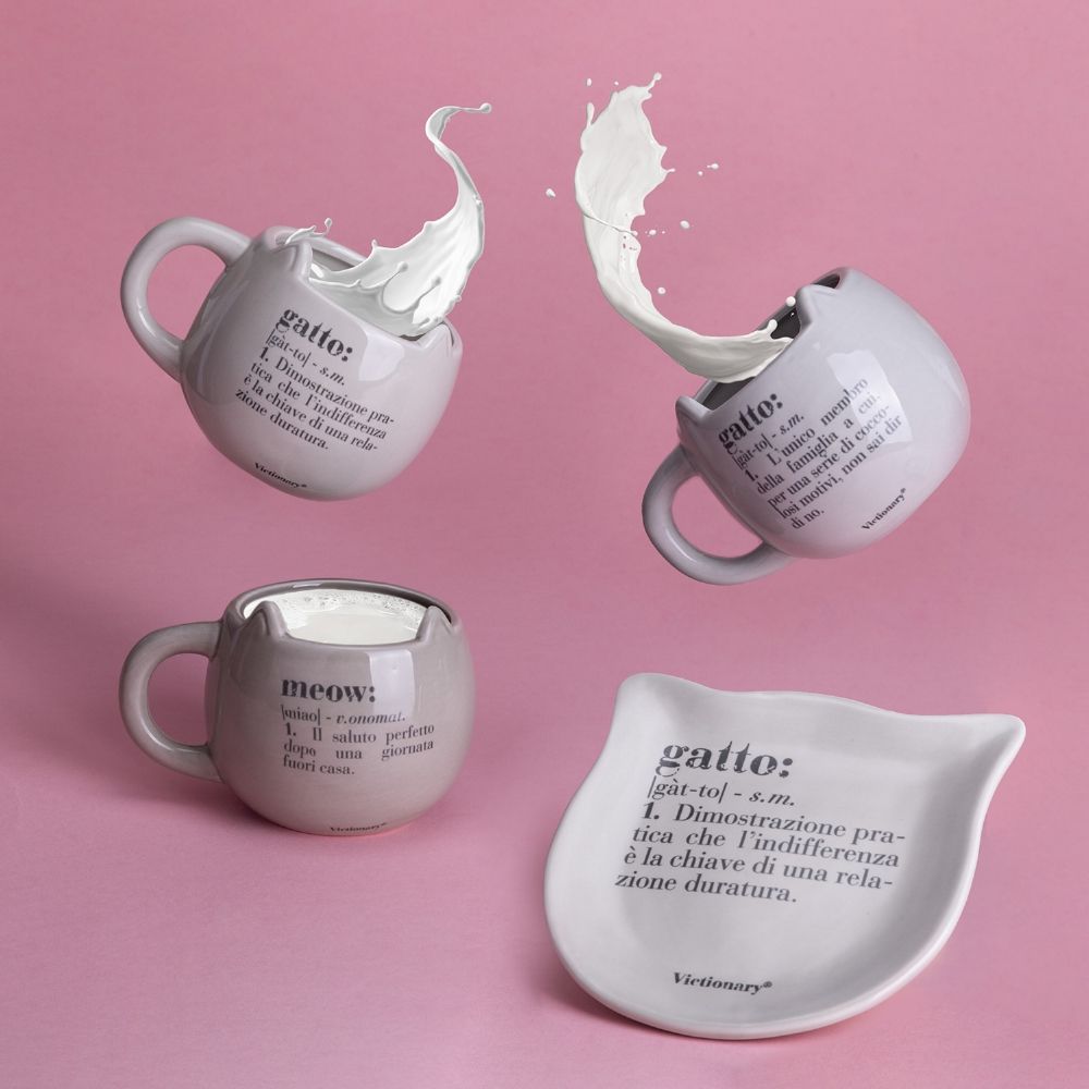 Tazza Gatto Con Piattino - immagine 2