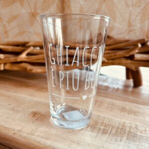 Bicchiere Vetro "Ghiacciata è Più Buona"