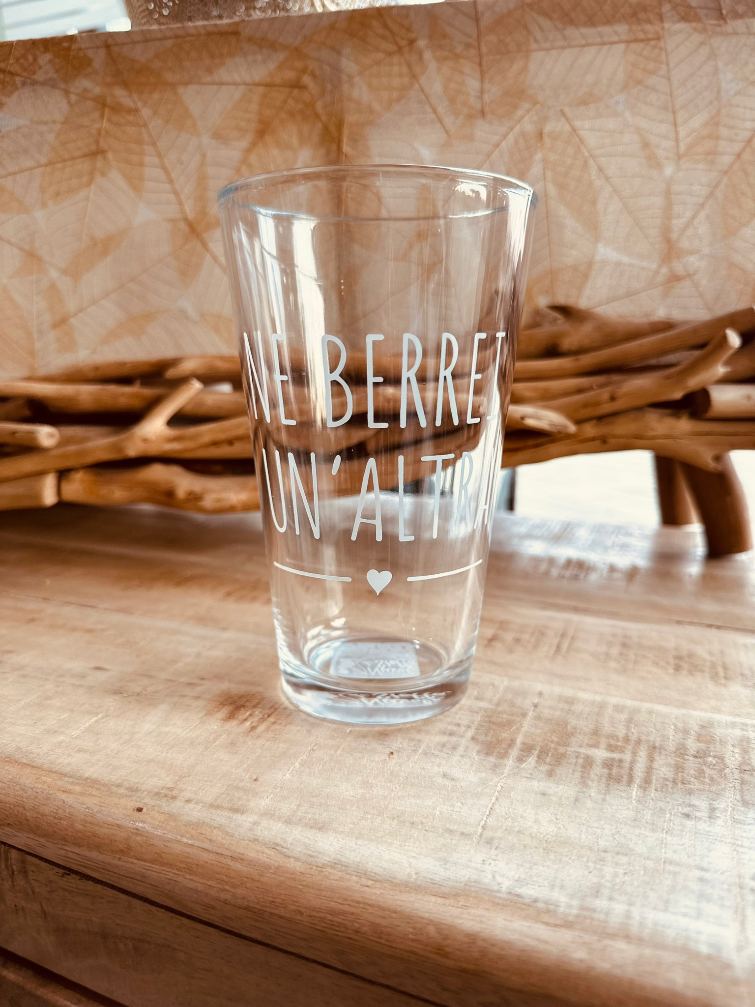 Bicchiere Vetro "Ne Berrei Un'Altra"