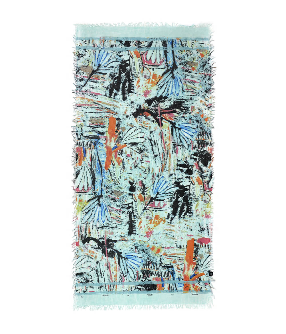 Foulard Chagall Azzurro Acqua - immagine 2