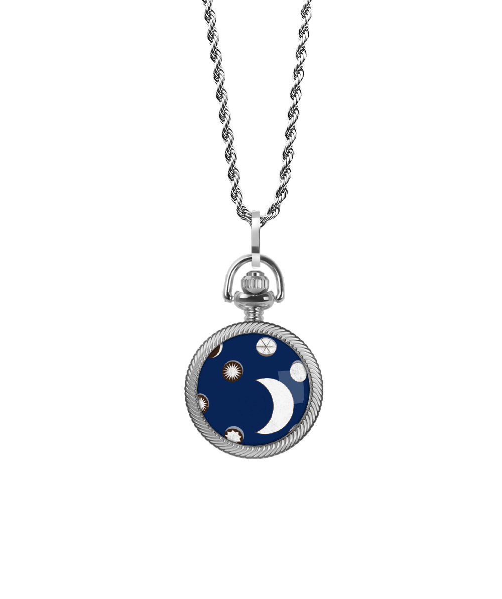 Pocket Sole Luna con Collana Fune Acciaio