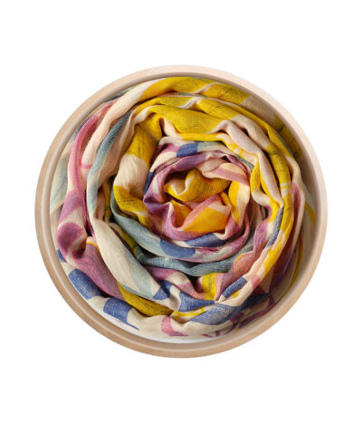 Foulard Hokusai Rosa Chiaro