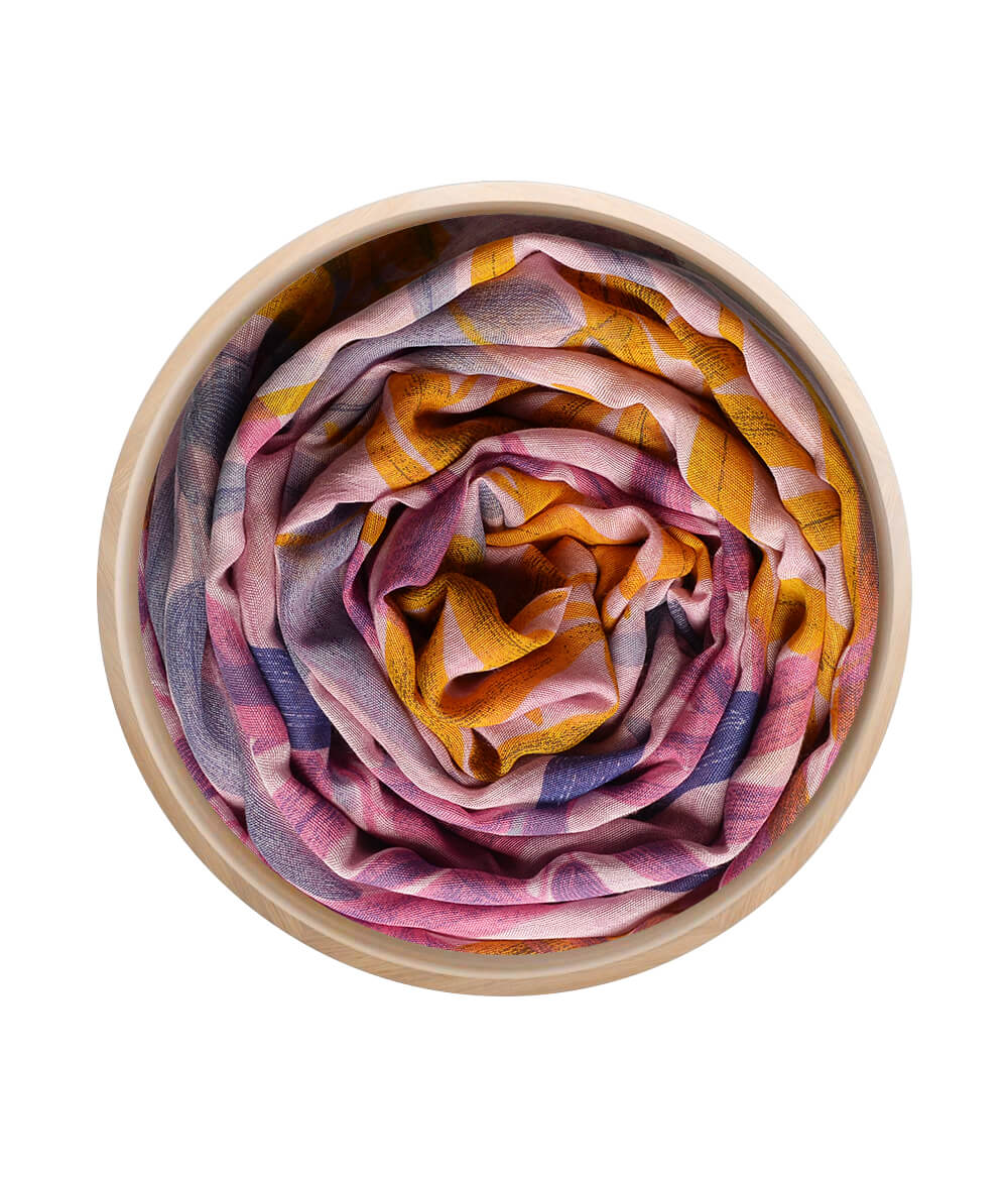 Foulard Hokusai Rosa Scuro