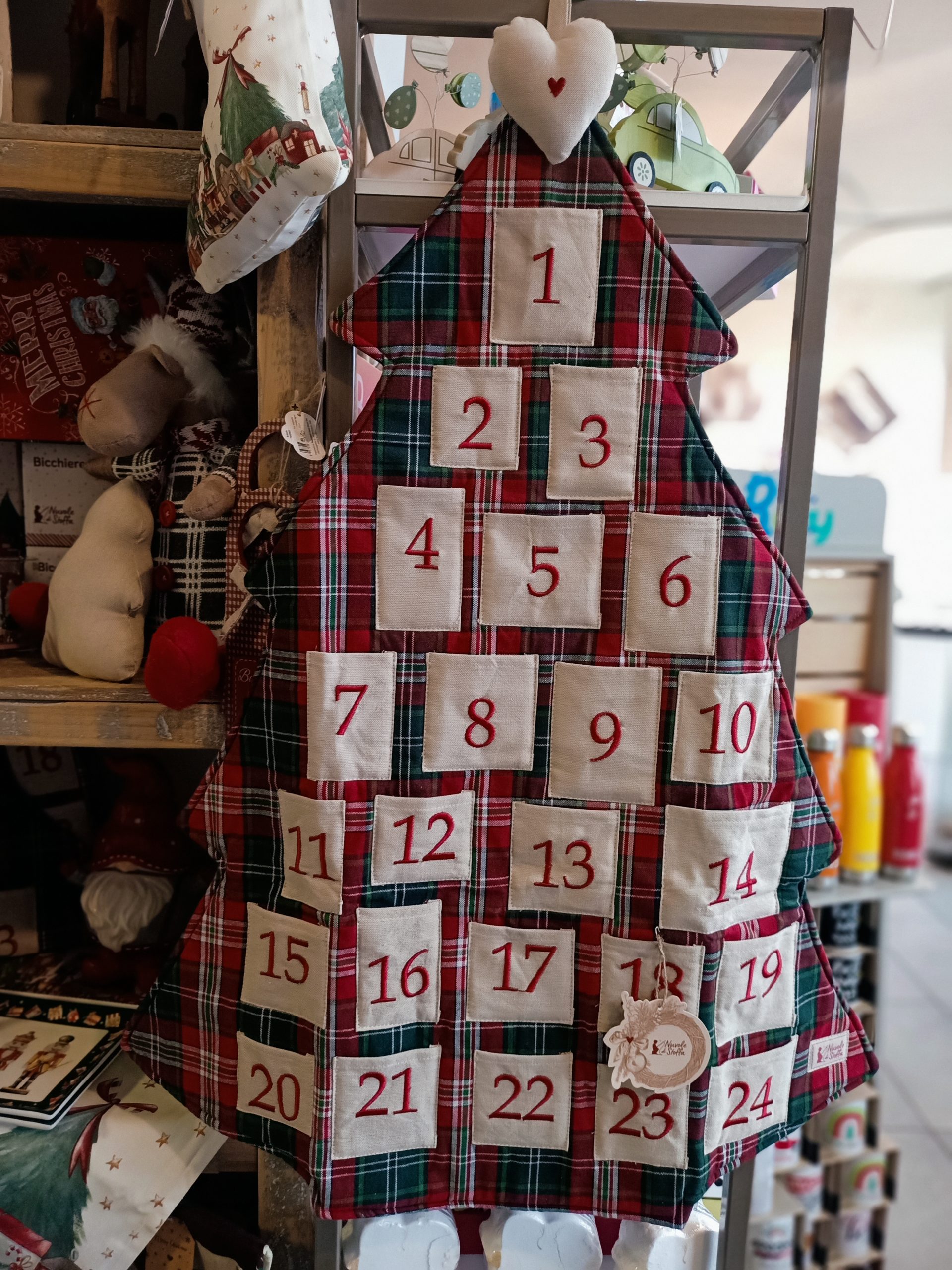 Calendario Avvento in Tessuto Tartan