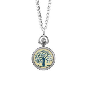 Pocket Albero Della Vita con Collana Fune Acciaio