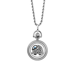 Pocket Elefante con Collana Fune Acciaio
