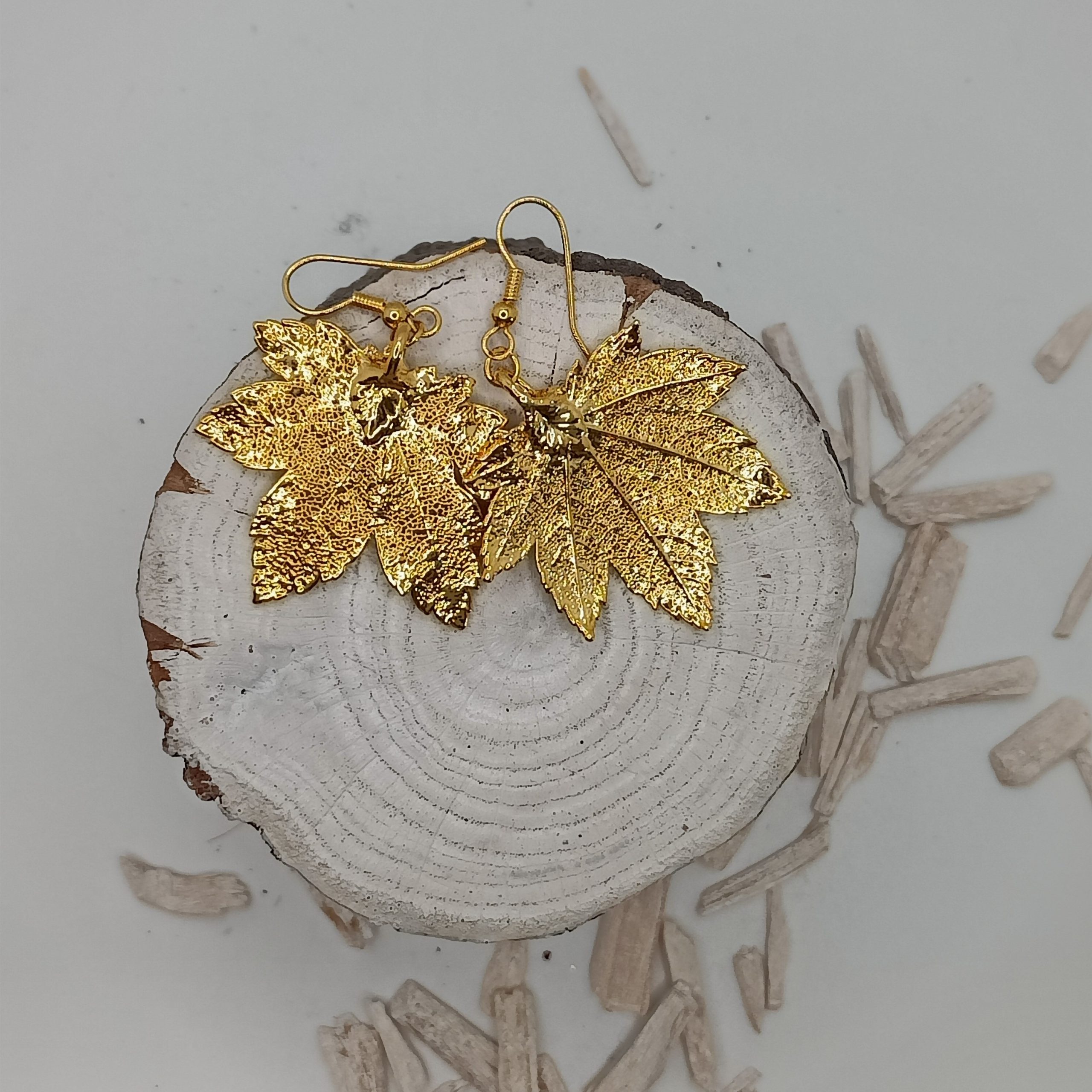 Orecchini Acero Full Moon Naturale Oro - immagine 2
