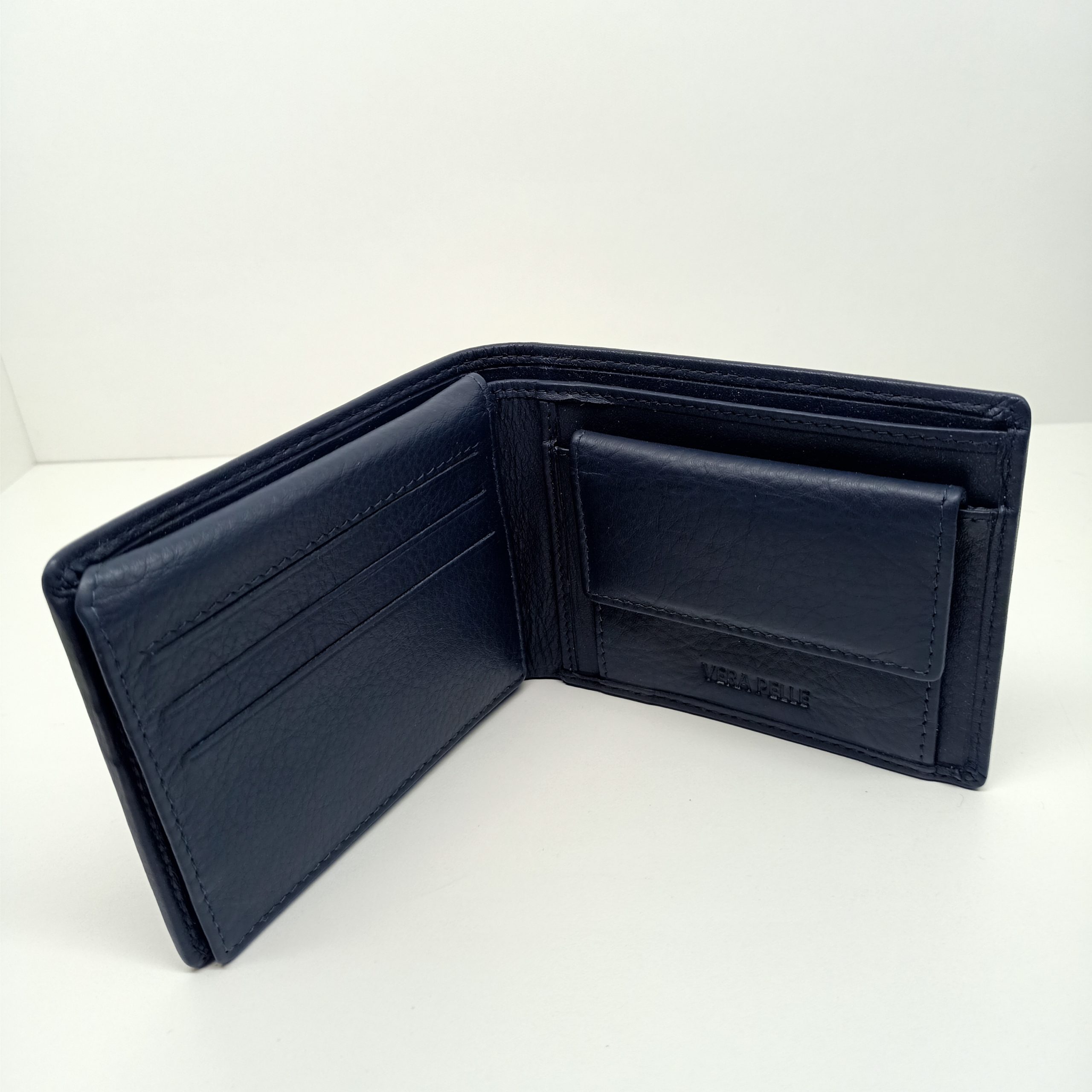 Portafoglio Pelle Blu Indaco - immagine 2