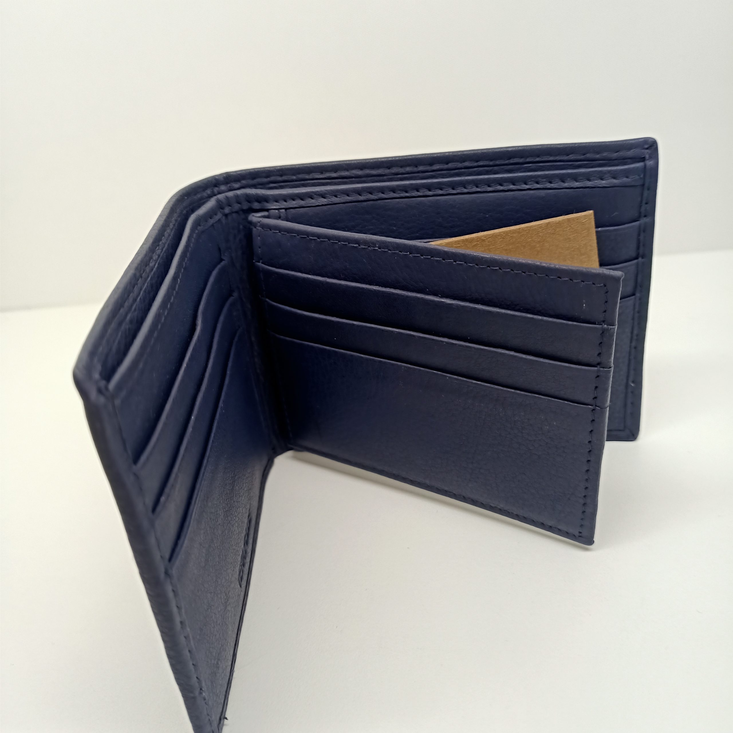 Portafoglio Pelle Blu Indaco - immagine 2