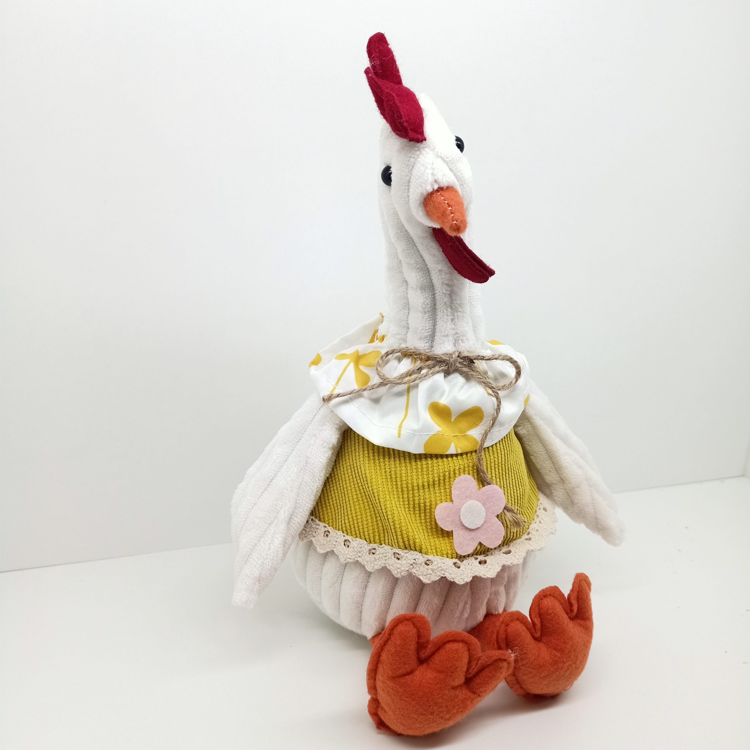 Gallinella Morbida con Vestiti in Vellutino