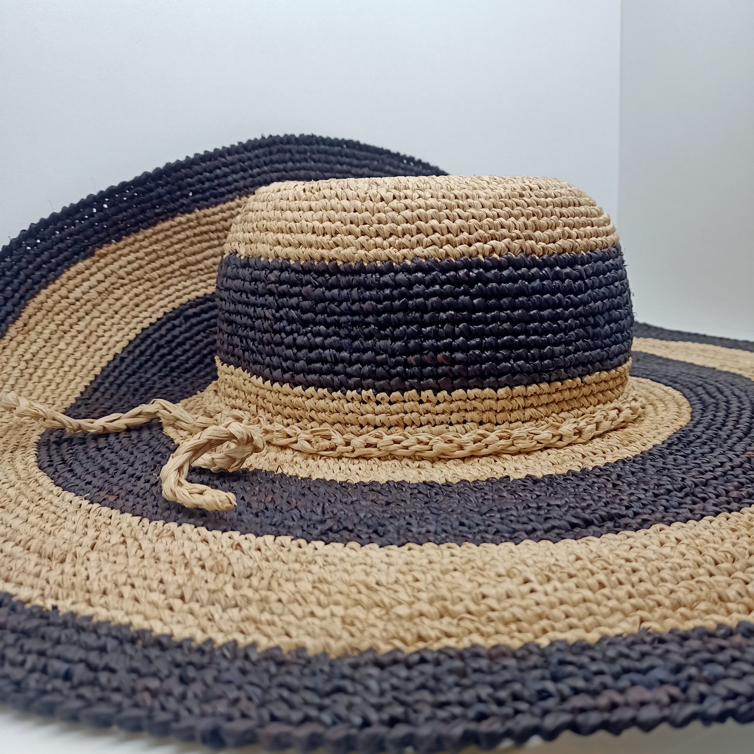 Cappello Raffia Bicolor - immagine 2