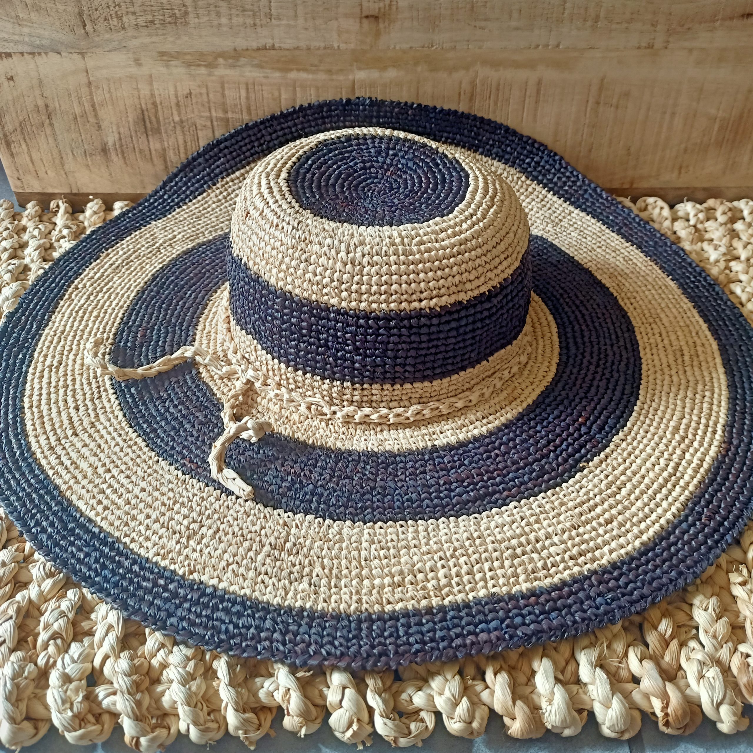 Cappello Raffia Bicolor