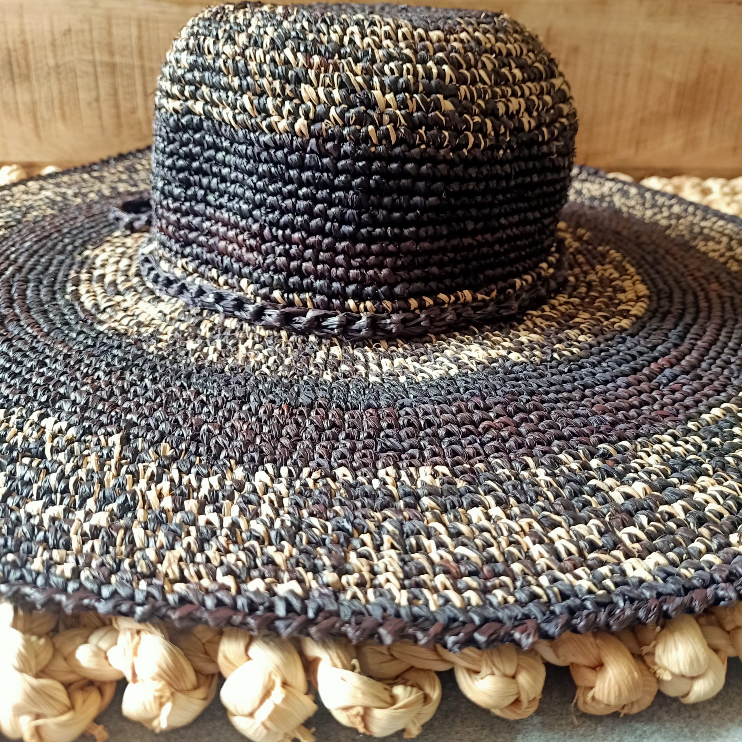 Cappello Raffia Bicolor - immagine 2