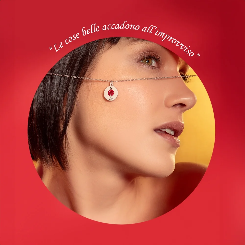 Collana Monetina Coccinella Della Fortuna "Luck" - immagine 2