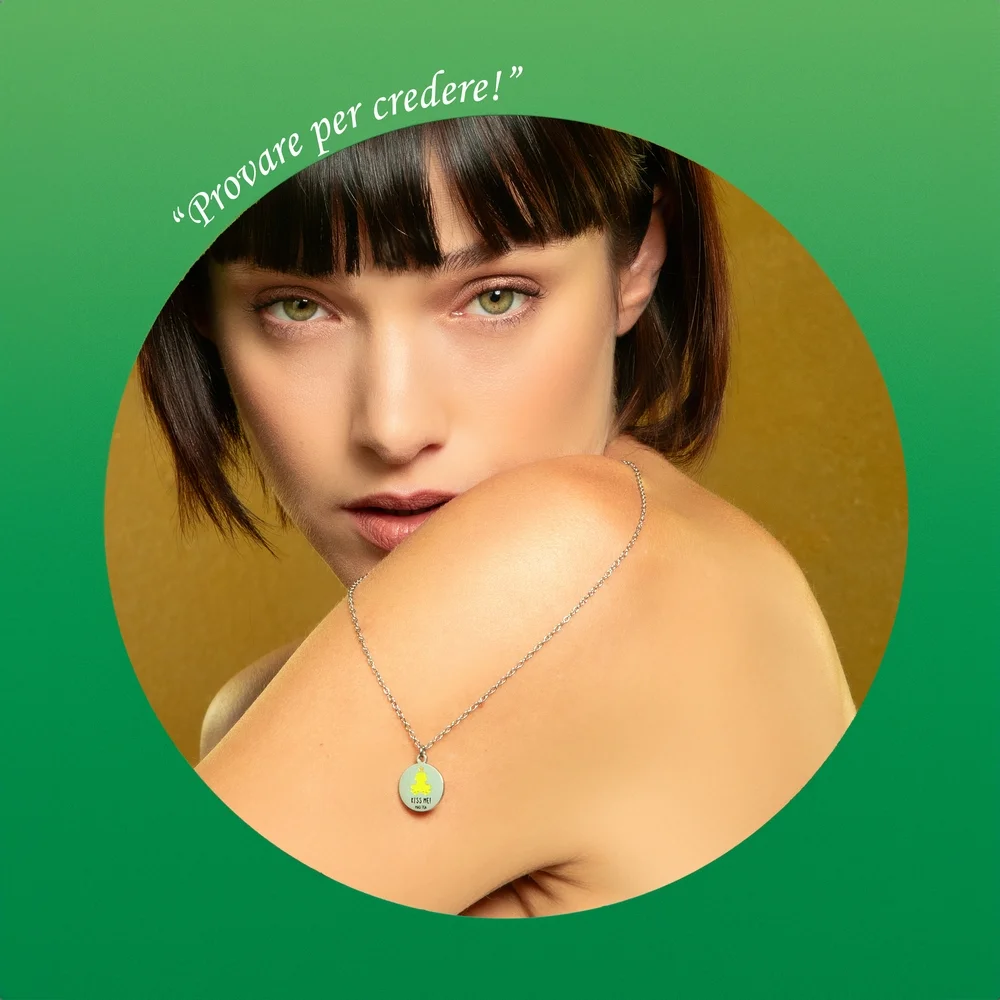 Collana Monetina Principessa e Il Ranocchio "Kiss Me" - immagine 2