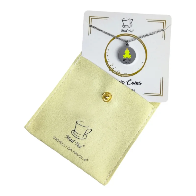 Collana Monetina Principessa e Il Ranocchio "Kiss Me" - immagine 3