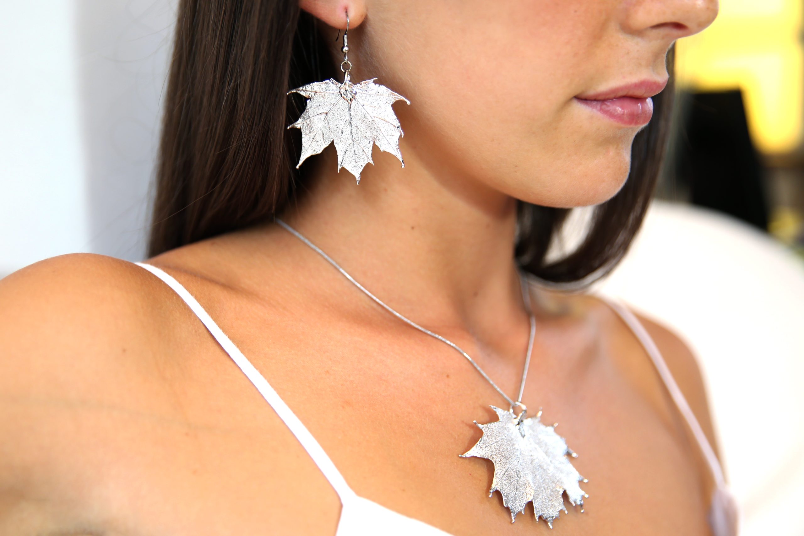 Orecchini Acero Canadese Naturale Palladio - immagine 3