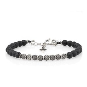 Bracciale Globo Terrestre Lava Stone