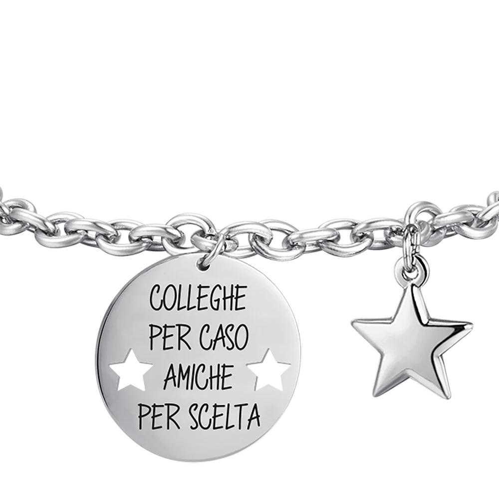 Bracciale Acciaio "Colleghe Per Caso, Amiche Per Scelta" - immagine 3