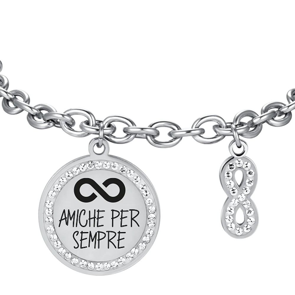 Bracciale Acciaio "Amiche Per Sempre" - immagine 2