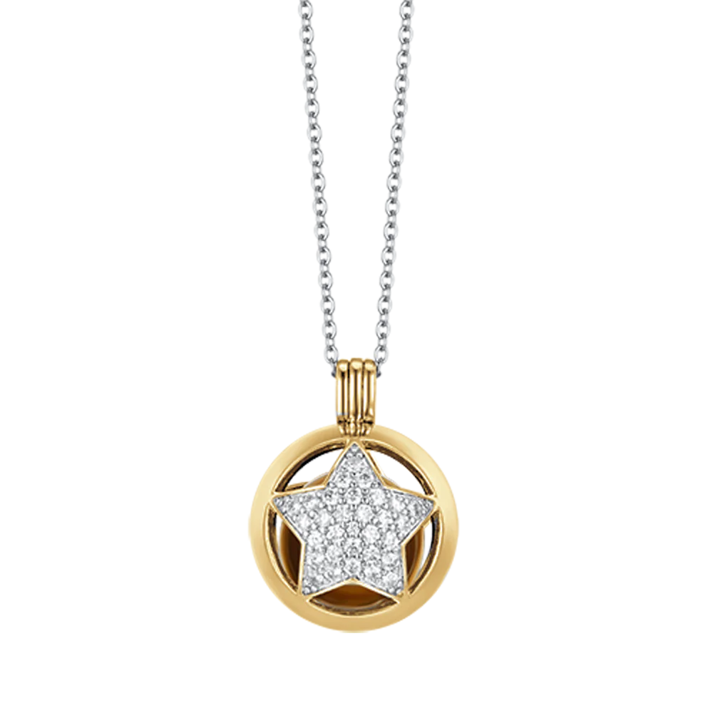 Collana Chiama Angeli Acciaio e Stella IP Gold - immagine 2