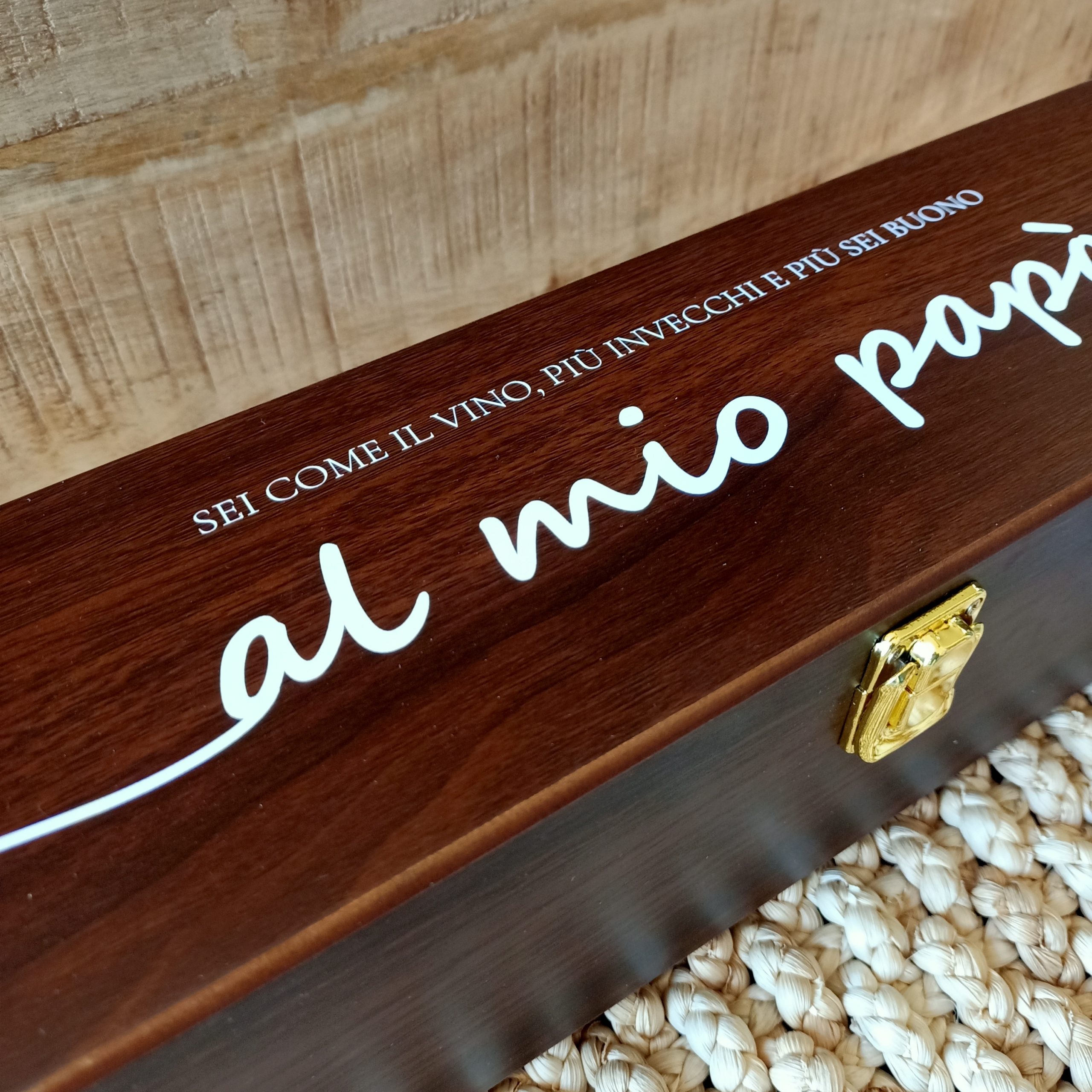 Scatola Legno per Bottiglia con Accessori - immagine 3